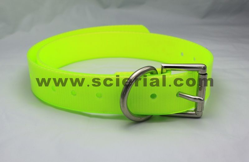 coated webbing for dog collar and leash, hunting dog collar and sporting dog collar be made of coated webbing