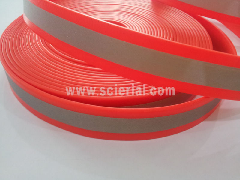 PVC reflective webbing, reflective PVC coated webbing