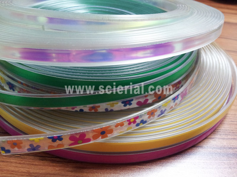 PVC coated foil shoes welt, clear PVC shoes/footwear welt strap