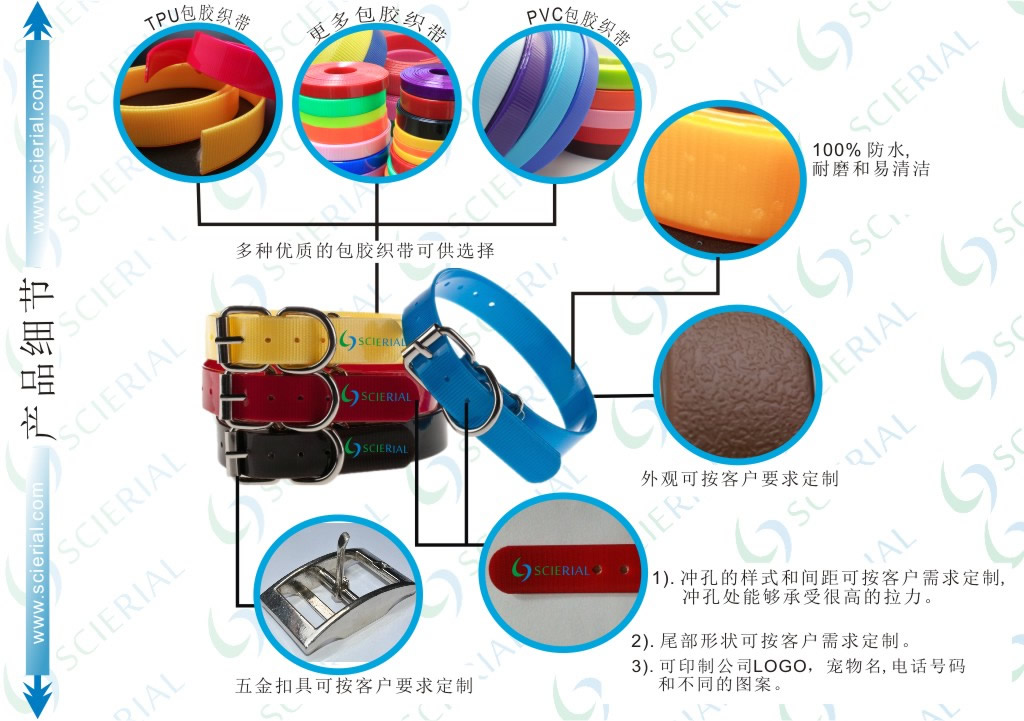 猫狗宠物带PVC/TPU宠物项圈细节